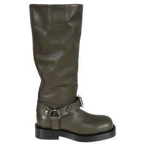 Burberry Tall Green Leather Boots - NWT
